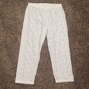 Xhilaration Pants - XL See-through Lace Elastic Waist Capris/Undies... Xhilaration Pants - XL See-through Lace Elastic Waist Capris/Undies...